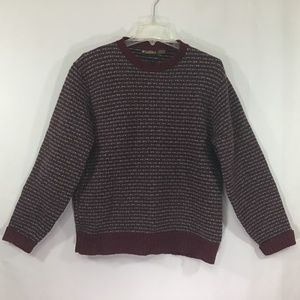 Saddlebred Burgundy/Green/Gray/White Sweater